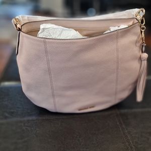 Michael Kors NWT Soft Pink Brooke Large Leather Hobo Bag